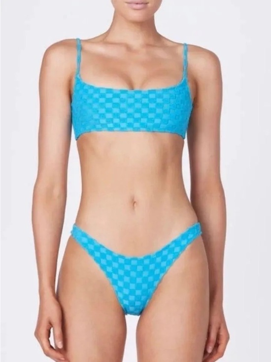 triangl swimwear Other - Triangl Blue Checkered Bikini